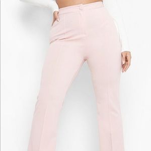 Size 24w PLUS SEAM DETAIL FIT AND FLARE TROUSURES from BOOHOO brand